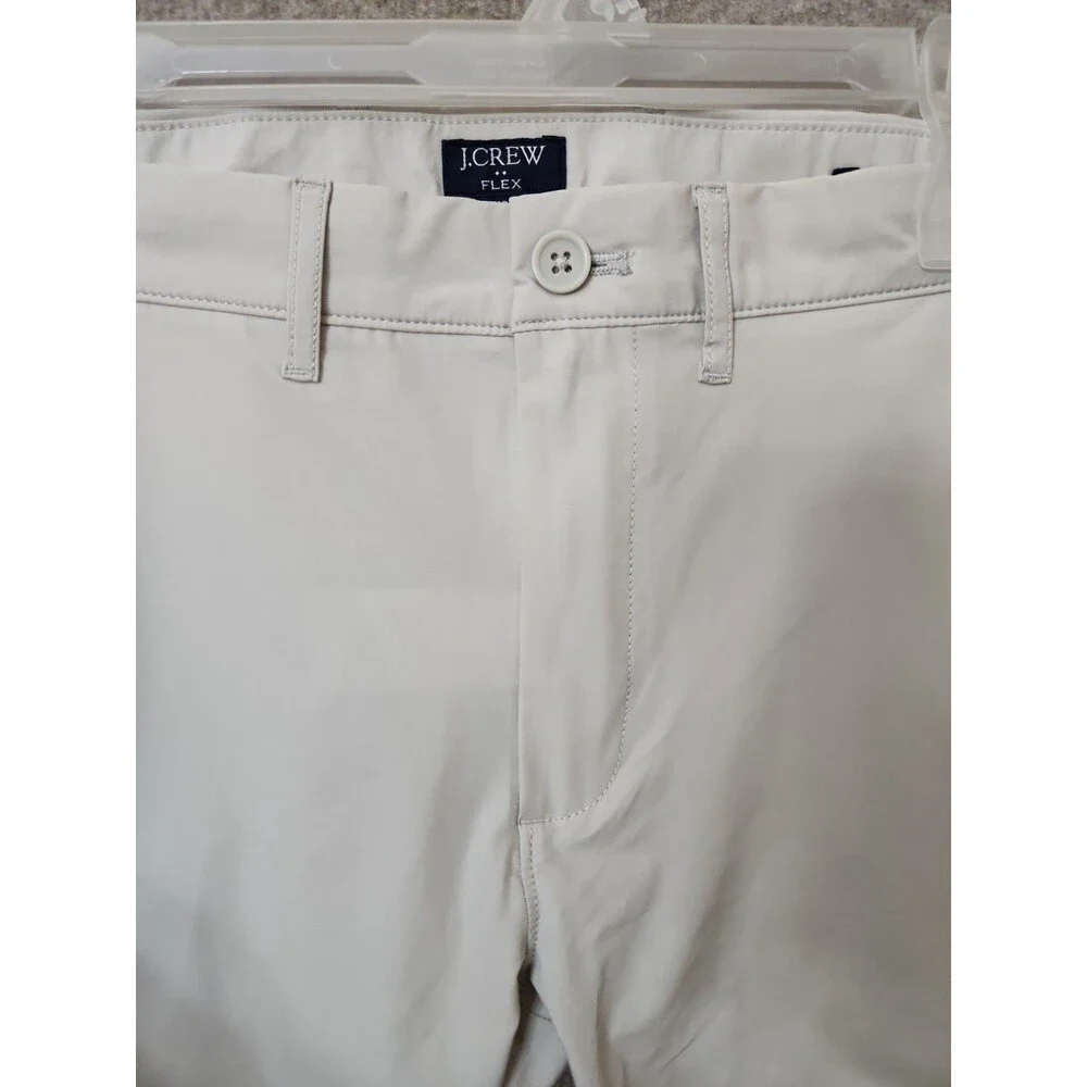 J Crew Slim-fit Tech Chino Pants Mens 30x32 Light Gray Flex Stretch Lightweight